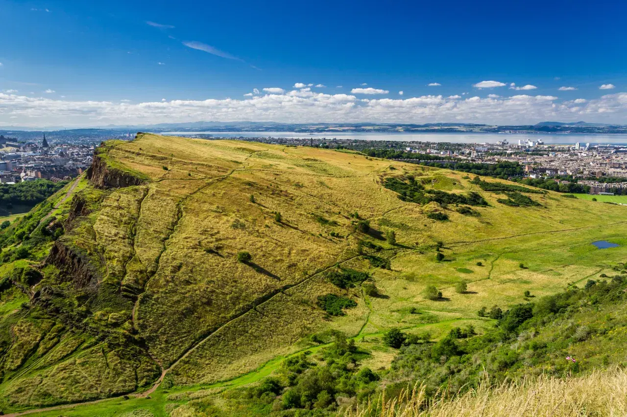 Arthur’s Seat hill in Holyrood Park, Edinburgh
