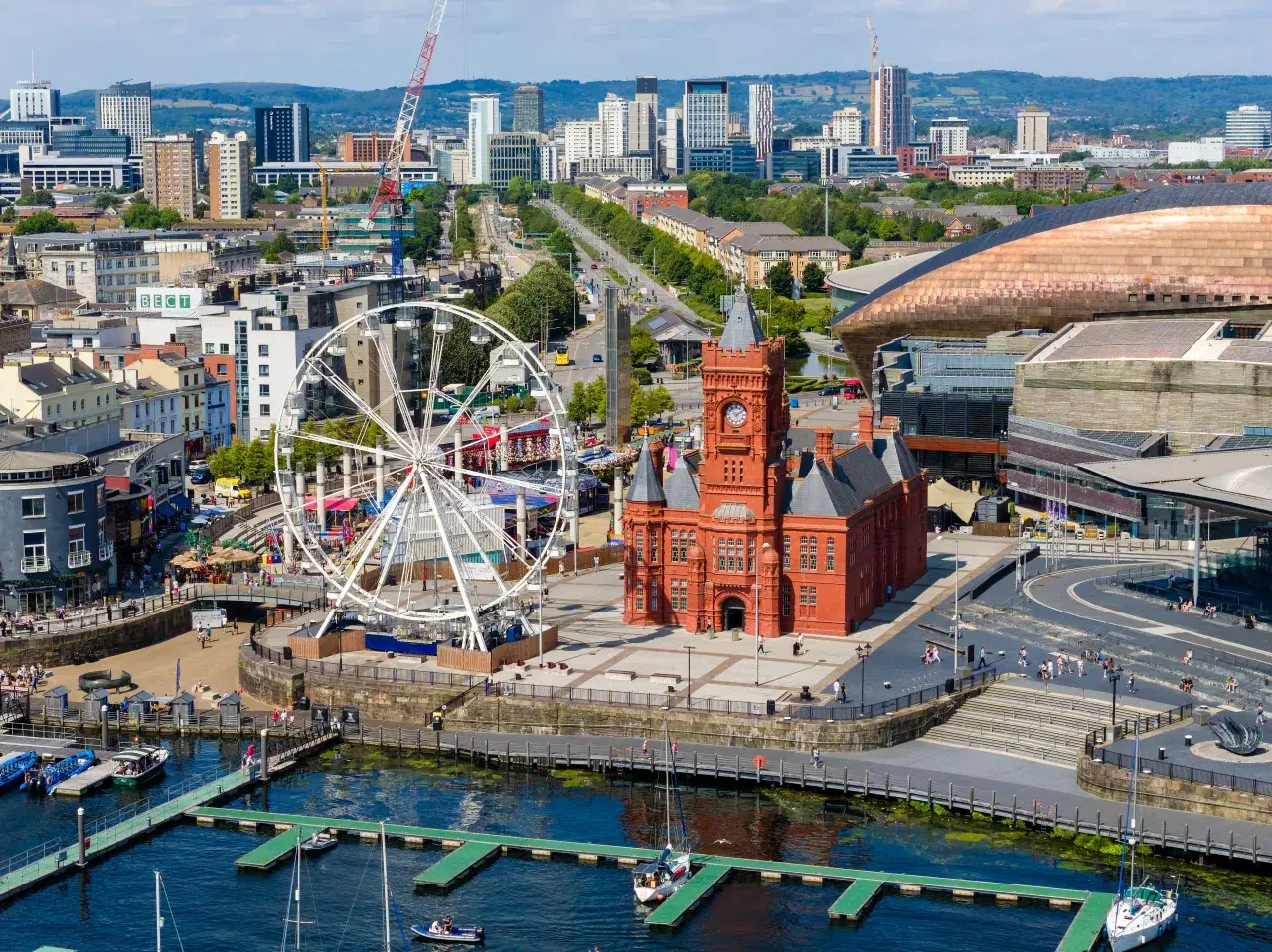 Map of Cardiff coach hire coverage areas