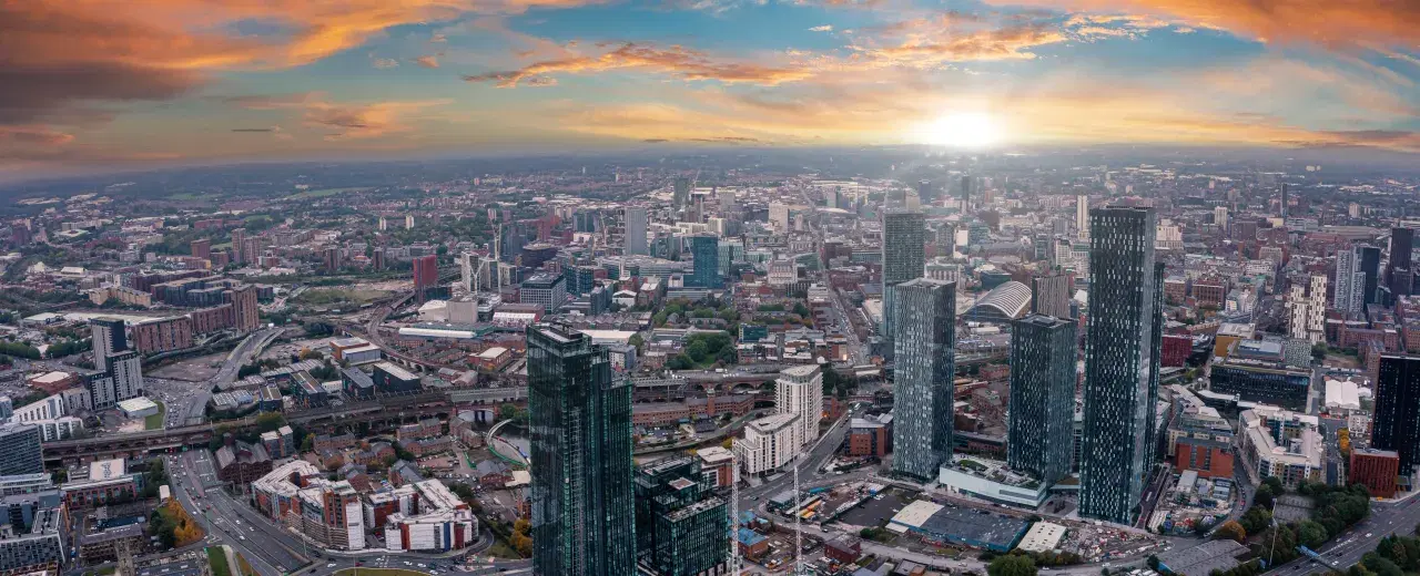 Map of Manchester coach hire coverage areas