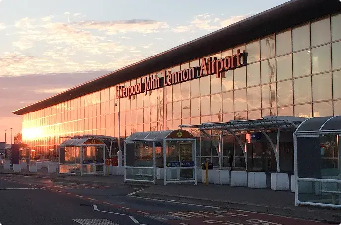 Coach transfer at Liverpool John Lennon Airport