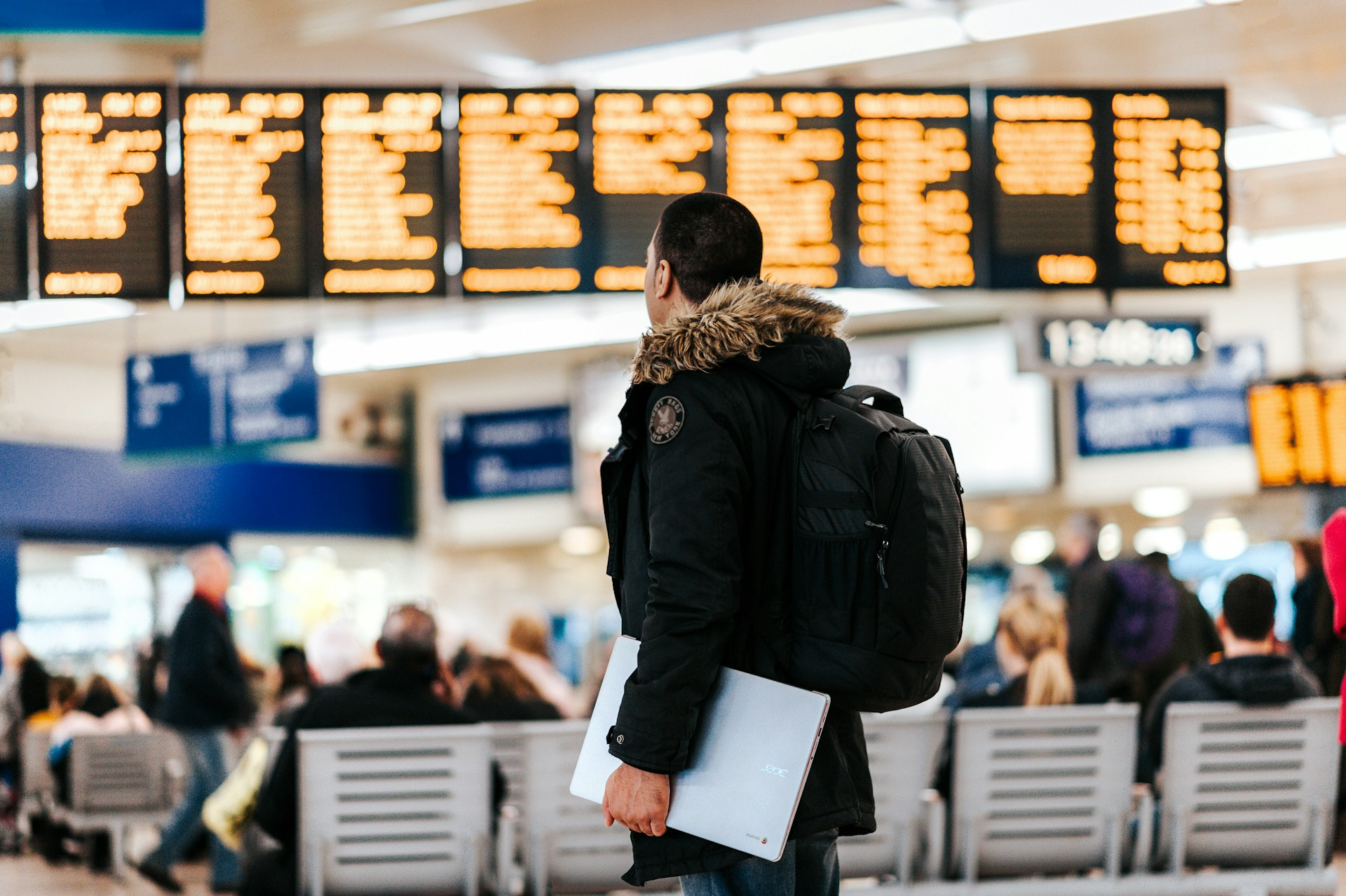 Newcastle Airport NCL single terminal building — coach drop-off area