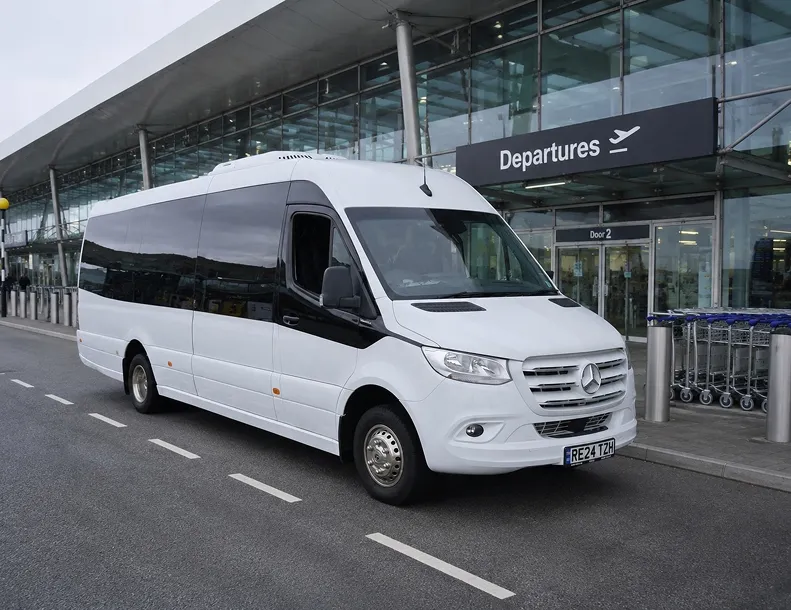 Birmingham Airport BHX single terminal building — coach drop-off area
