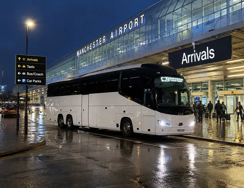 Manchester Airport MAN terminal — coach drop-off area